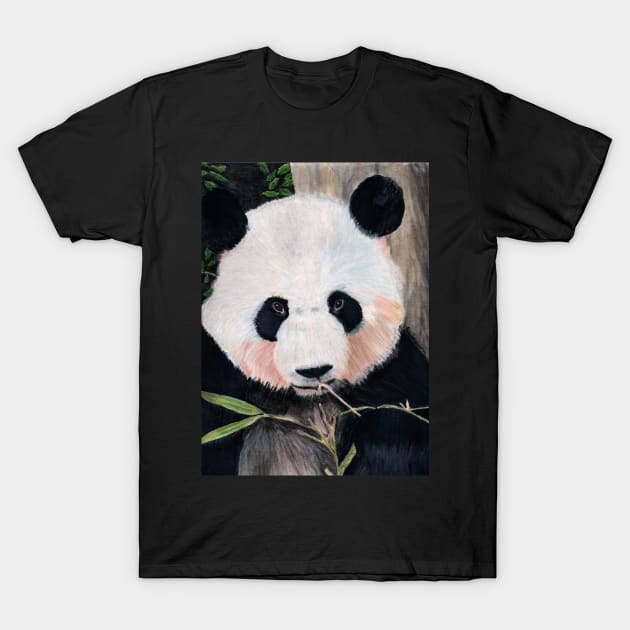 Panda Bear T-Shirt by teenamarie23art